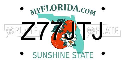 Z77JTJ Florida License Plate
