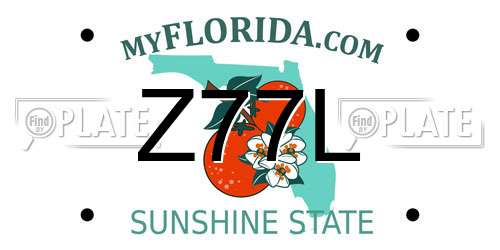 Z77L Florida License Plate