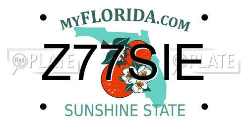 Z77SIE Florida License Plate