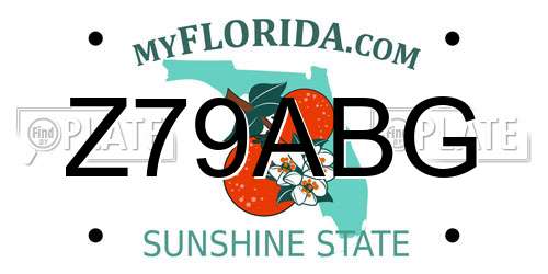 Z79ABG Florida License Plate