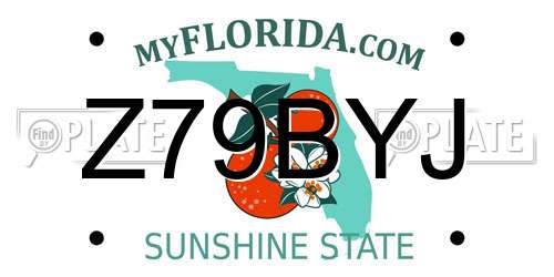 Z79BYJ Florida License Plate