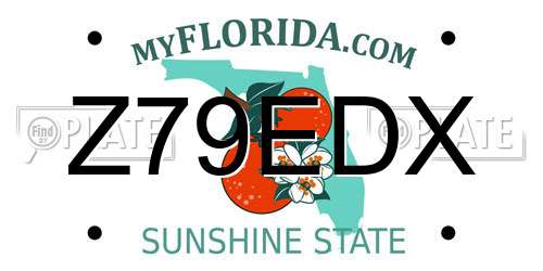 Z79EDX Florida License Plate