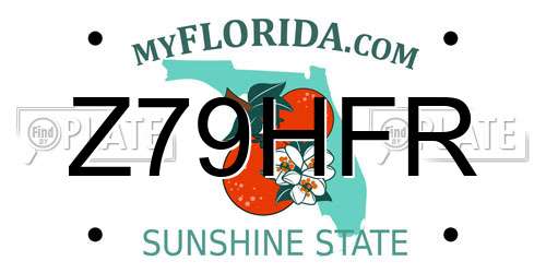 Z79HFR Florida License Plate
