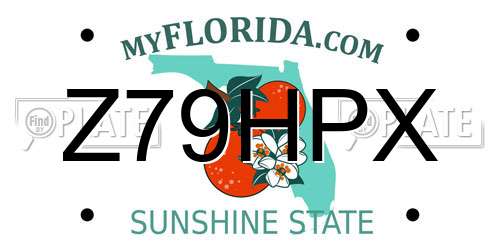 Z79HPX Florida License Plate