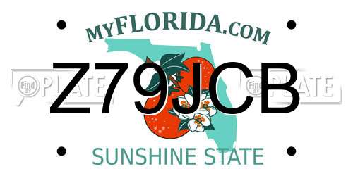 Z79JCB Florida License Plate