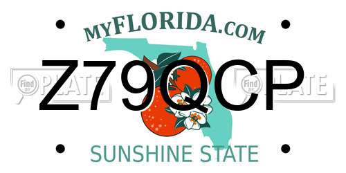 Z79QCP Florida License Plate