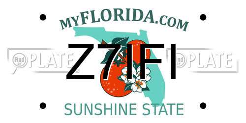 Z7IFI Florida License Plate