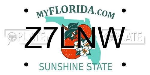 Z7LNW Florida License Plate