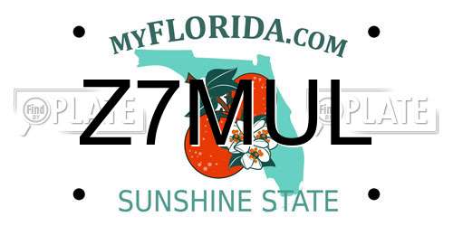 Z7MUL Florida License Plate