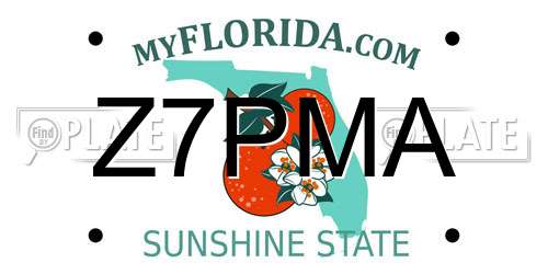 Z7PMA Florida License Plate