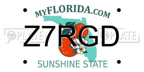 Z7RGD Florida License Plate