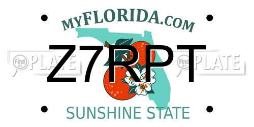 Z7RPT Florida License Plate