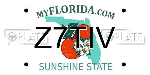 Z7TIV Florida License Plate