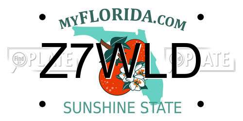 Z7WLD Florida License Plate
