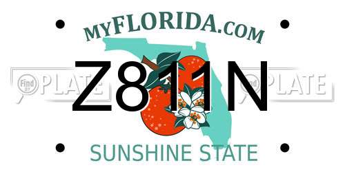 Z811N Florida License Plate