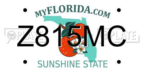 Z815MC Florida License Plate