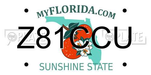 Z81CCU Florida License Plate