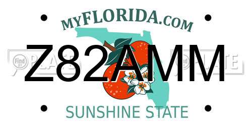 Z82AMM Florida License Plate