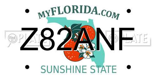 Z82ANF Florida License Plate