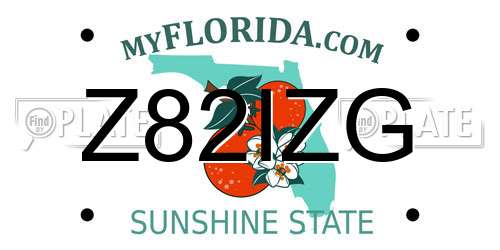 Z82IZG Florida License Plate