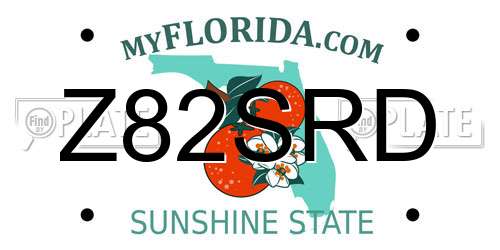 Z82SRD Florida License Plate