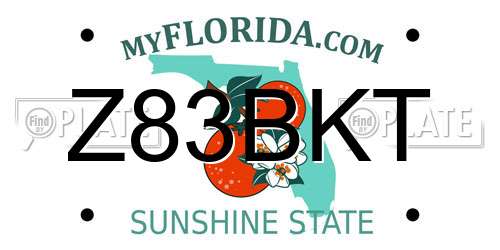 Z83BKT Florida License Plate