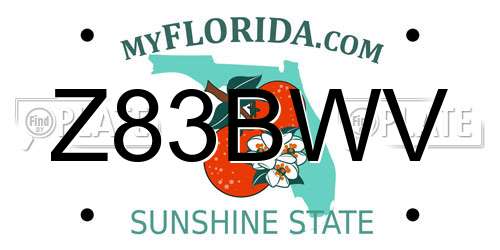 Z83BWV Florida License Plate