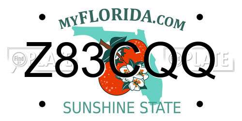 Z83CQQ Florida License Plate