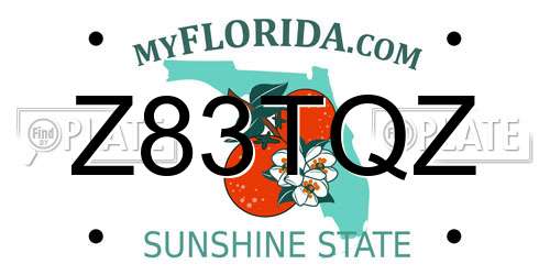 Z83TQZ Florida License Plate