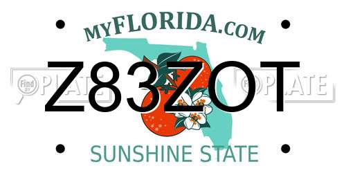 Z83ZOT Florida License Plate