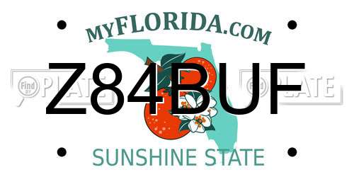 Z84BUF Florida License Plate