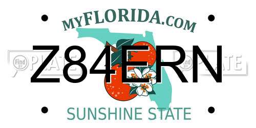Z84ERN Florida License Plate