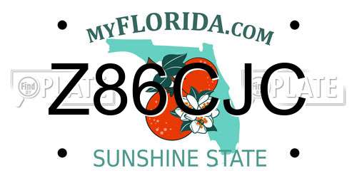 Z86CJC Florida License Plate