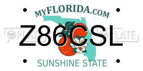Z86CSL Florida License Plate