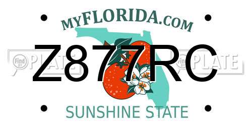 Z877RC Florida License Plate
