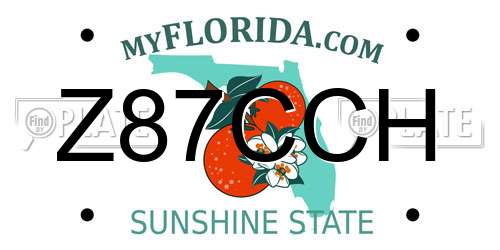 Z87CCH Florida License Plate