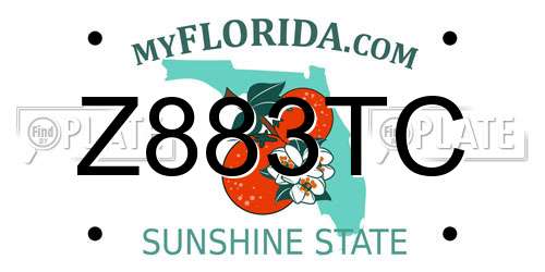 Z883TC Florida License Plate
