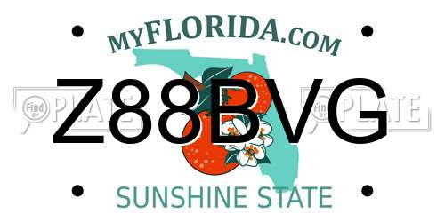 Z88BVG Florida License Plate