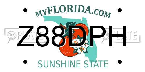 Z88DPH Florida License Plate