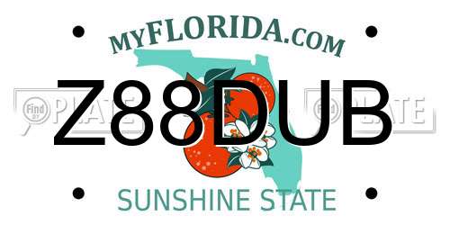 Z88DUB Florida License Plate