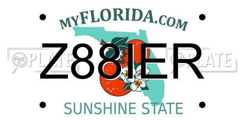 Z88IER Florida License Plate