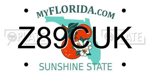 Z89CUK Florida License Plate