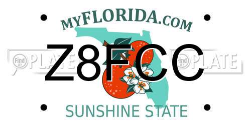 Z8FCC Florida License Plate
