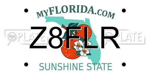 Z8FLR Florida License Plate