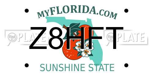 Z8HFT Florida License Plate