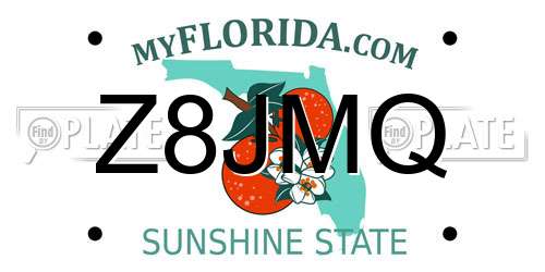 Z8JMQ Florida License Plate
