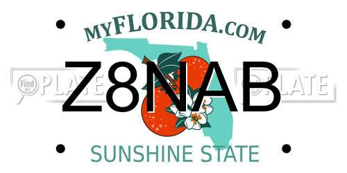 Z8NAB Florida License Plate