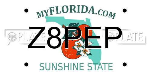 Z8PEP Florida License Plate
