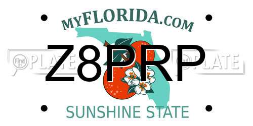 Z8PRP Florida License Plate