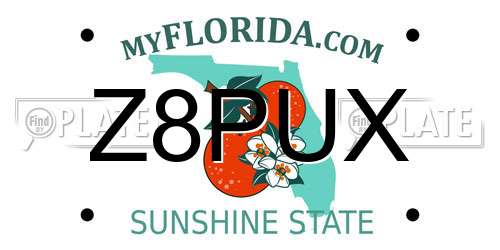 Z8PUX Florida License Plate